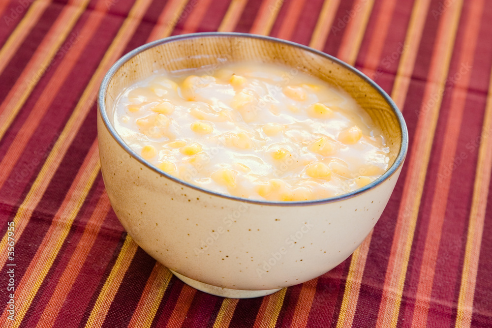 Caribbean style porridge made with corn. Shallow DOF. Caribbean style porridge made with corn. Shallow DOF.