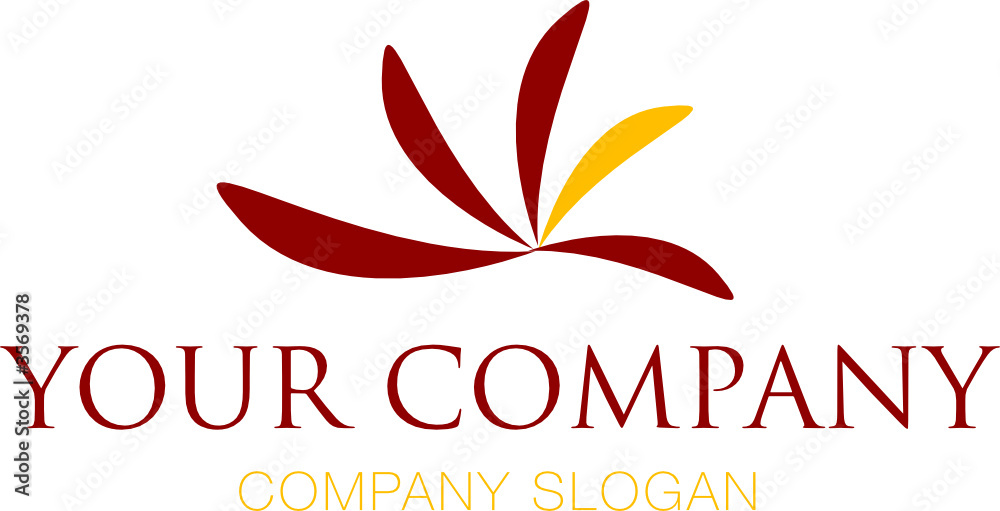 Obraz premium logo mit floralem Element