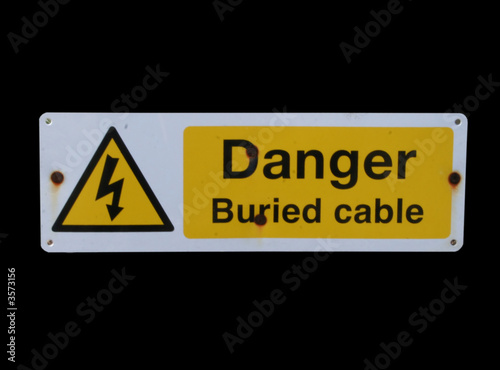 buried cable sign