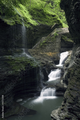 Rainbow Falls at Watkins  Glen state park in New York. 