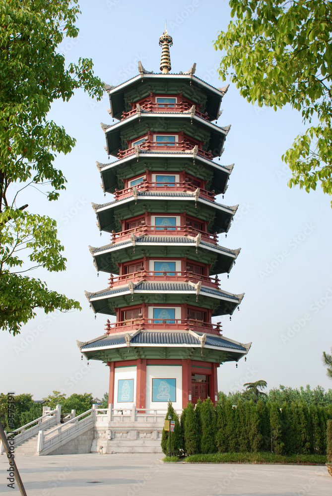 Naklejka premium pagoda, shanghai