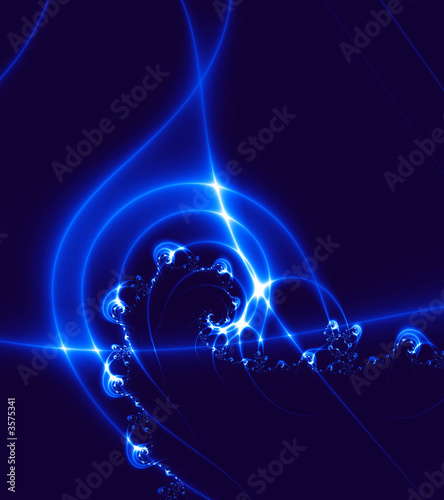 Dance of Blue Lights in the dark. 