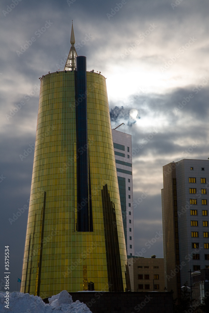 Fototapeta premium Modern office building. Astana, capital of Kazakhstan, hdr image