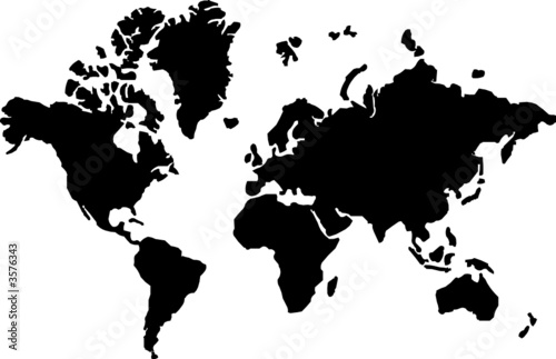 Vector map of the world