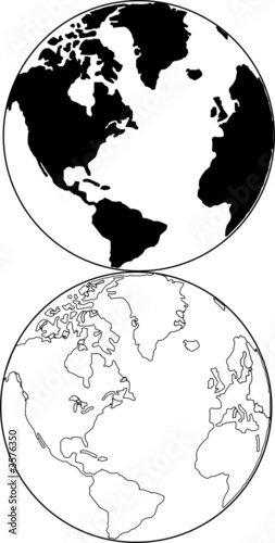Vector map of the world