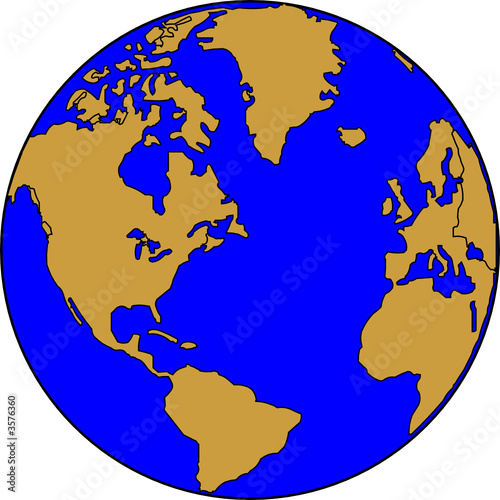 Vector map of the world