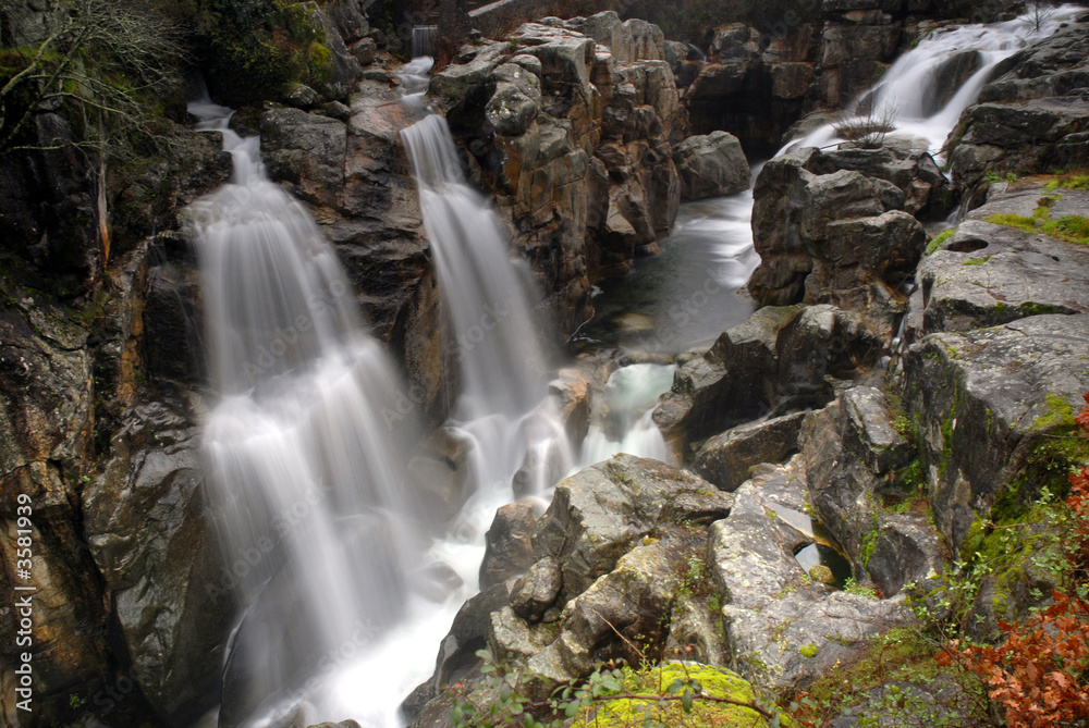 river waterfall in the portuguese national park river waterfall in the portuguese national park