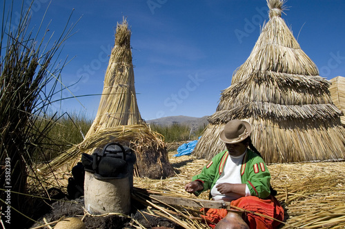 Titicaca lake. Uros islands. photo