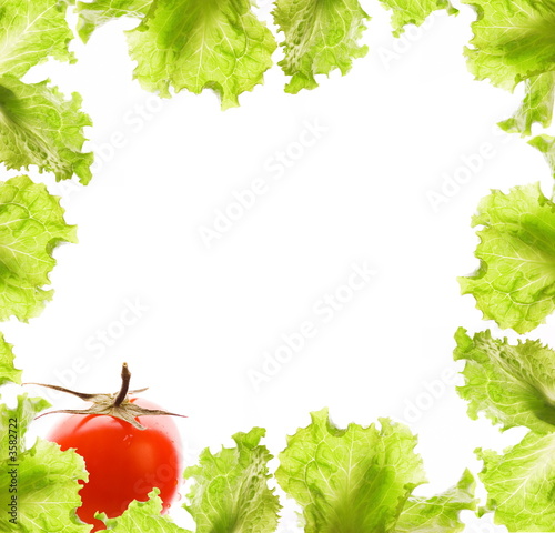 Salad and tomato border