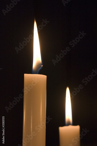 candlelight of two burning candles
