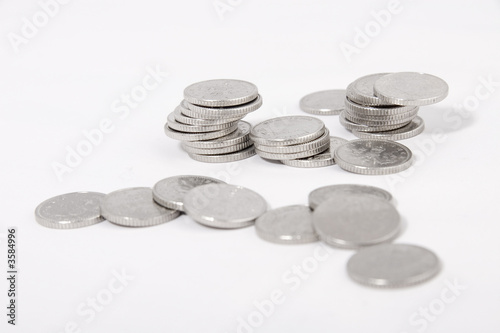 Five pence coins