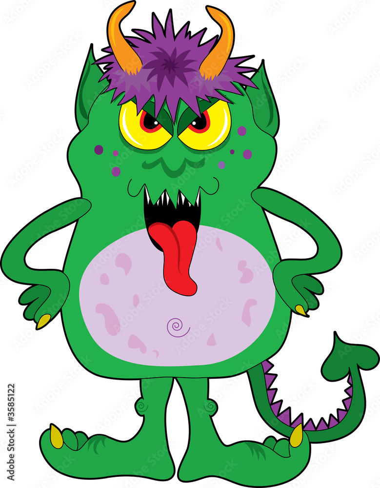 Fototapeta premium Little Green Monster