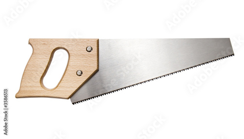Tableau sur toile Modern saw. Isolated on white.