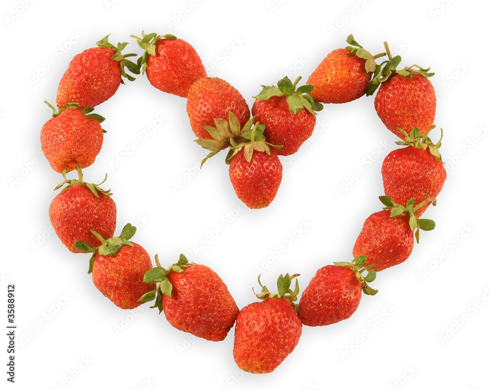 Heart from a ripe strawberry Heart from a ripe strawberry