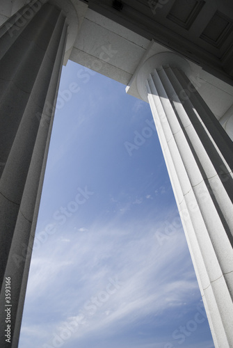 Column at the state capitol building in Montpelier, Vermont