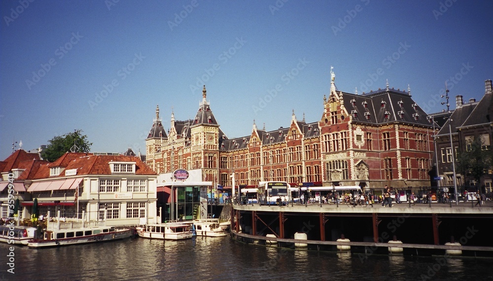 Three modes of transportation in Amsterdam