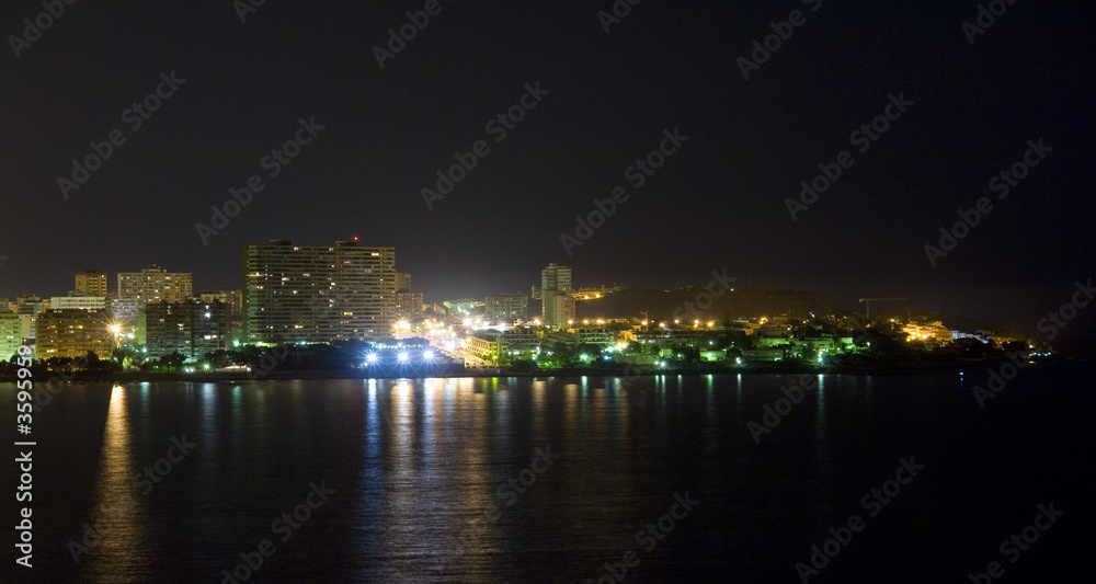 Spain, Alicante - long exposure nightshot