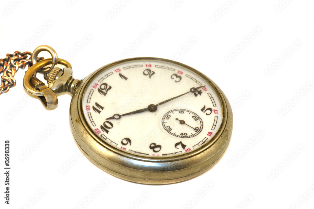 old pocket watch isolated