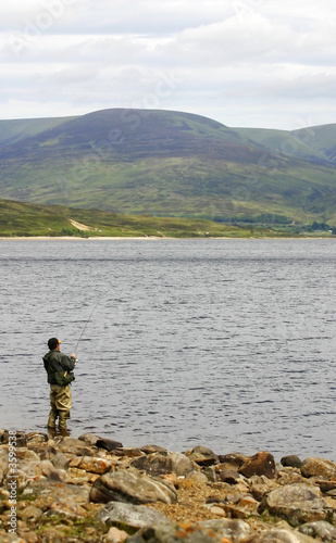 Fisherman on Loch Garry
