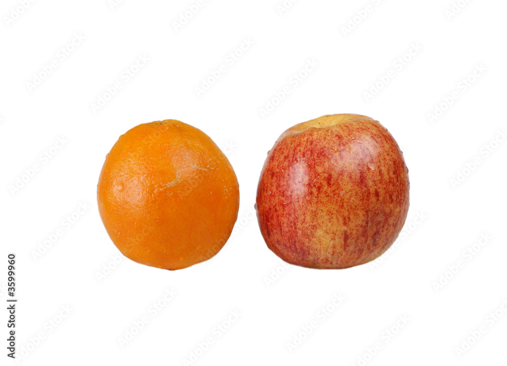 Fototapeta premium orange and apple