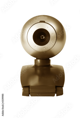 Closeup of a webcam