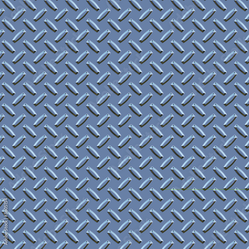 a large seamless sheet of blue steel diamond or tread plate photo