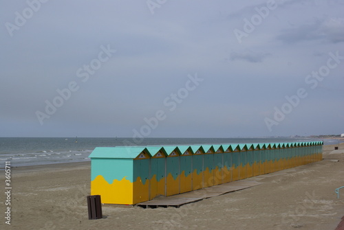 cabines de bain sur la plage