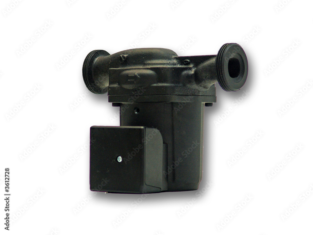 Italian flowing water pump for hot water. Isolated on white. Italian flowing water pump for hot water. Isolated on white.