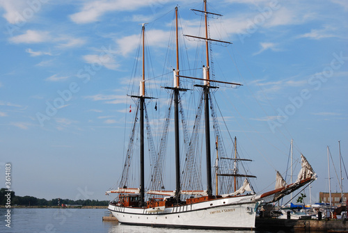 Canvas Print Tall ship in port