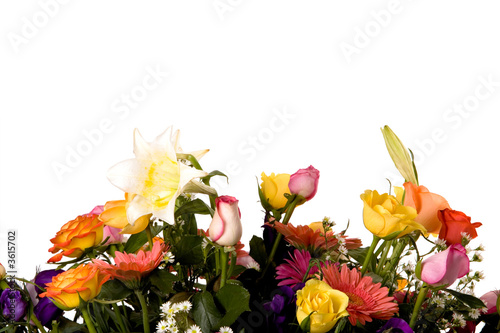 Bouquet with an asortment of colorful flowers photo