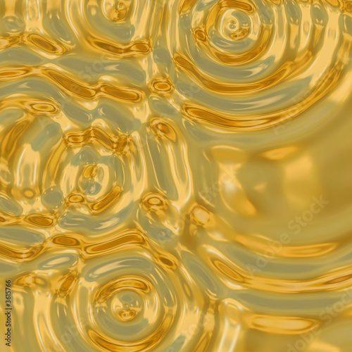 a very large rendered illustration of ripples in molten gold