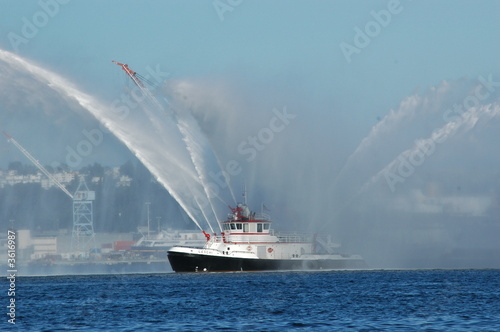 Firefighter boat