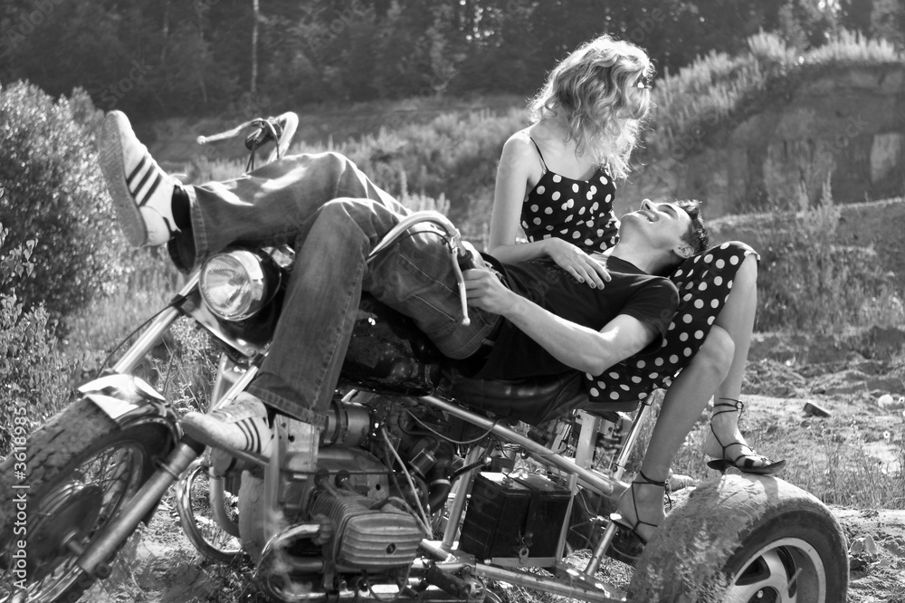 young woman on a bike young woman on a bike