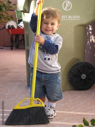 Boy Sweeping