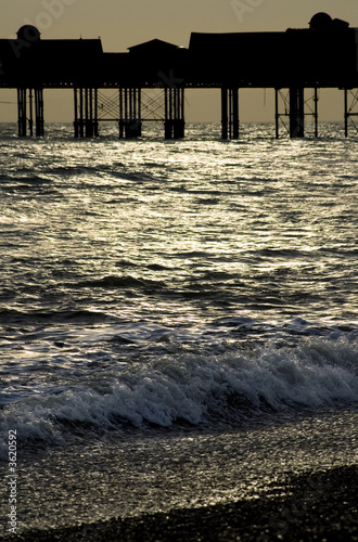 Hastings pier at sunset
