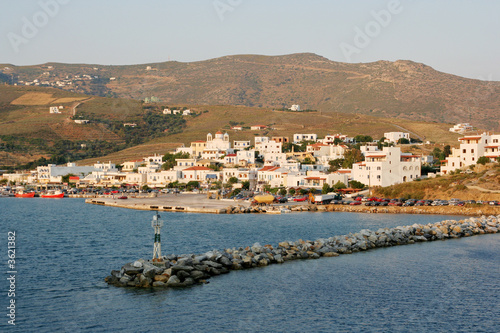 The port of Gavrio on the island of Andros, Greece