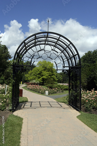 Rose garden entrance in Montreal Botanical garden #3622149