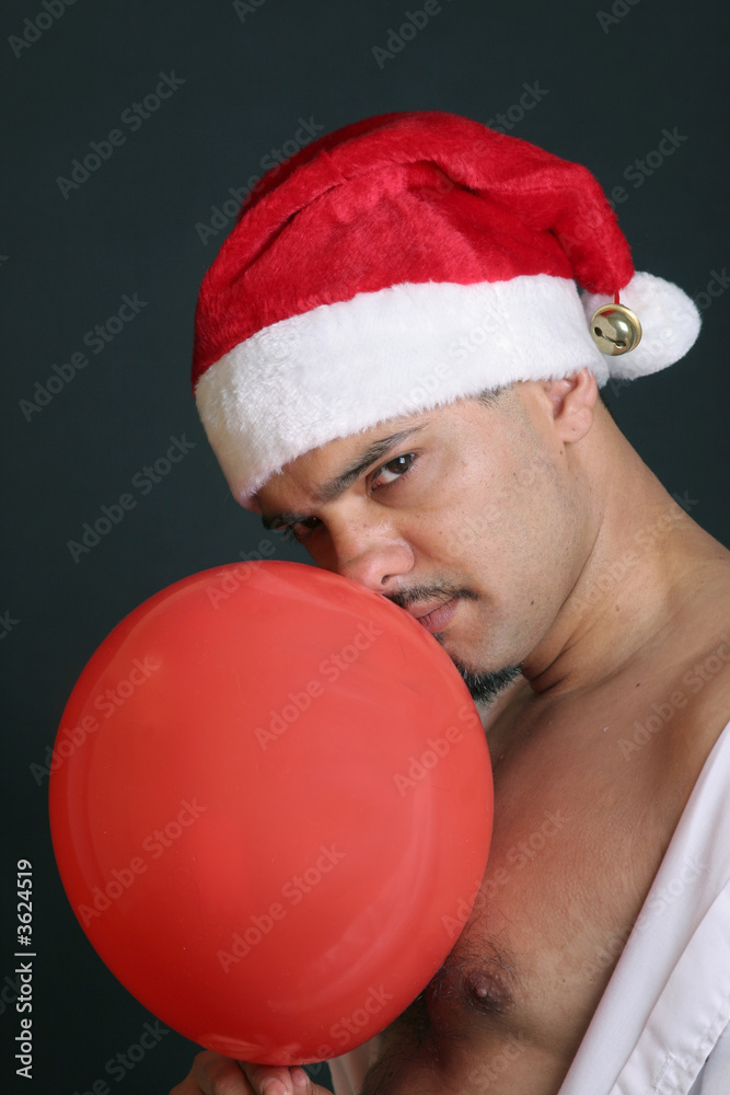 santa with balloon