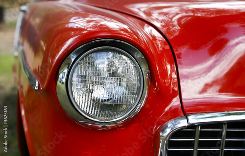close up of vintage car