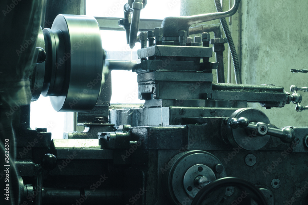 Fototapeta premium An industrial background. Machine, mechanism.