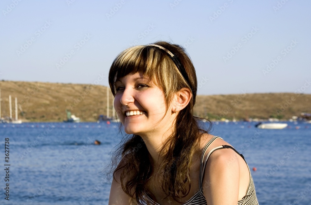 Happy girl on a beach