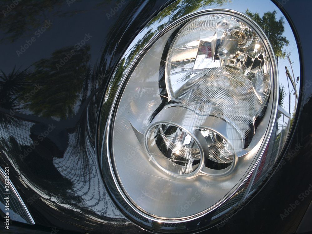 Headlight and reflections landscape Headlight and reflections landscape