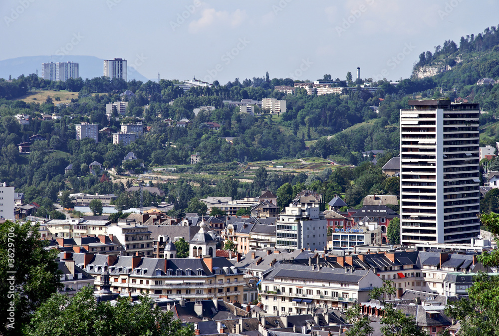 Vue sur Chambéry en Savoie