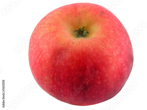 Red apple. It is isolated on a white background. A close up.