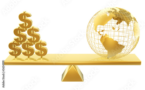 фотографія price of dollars and world