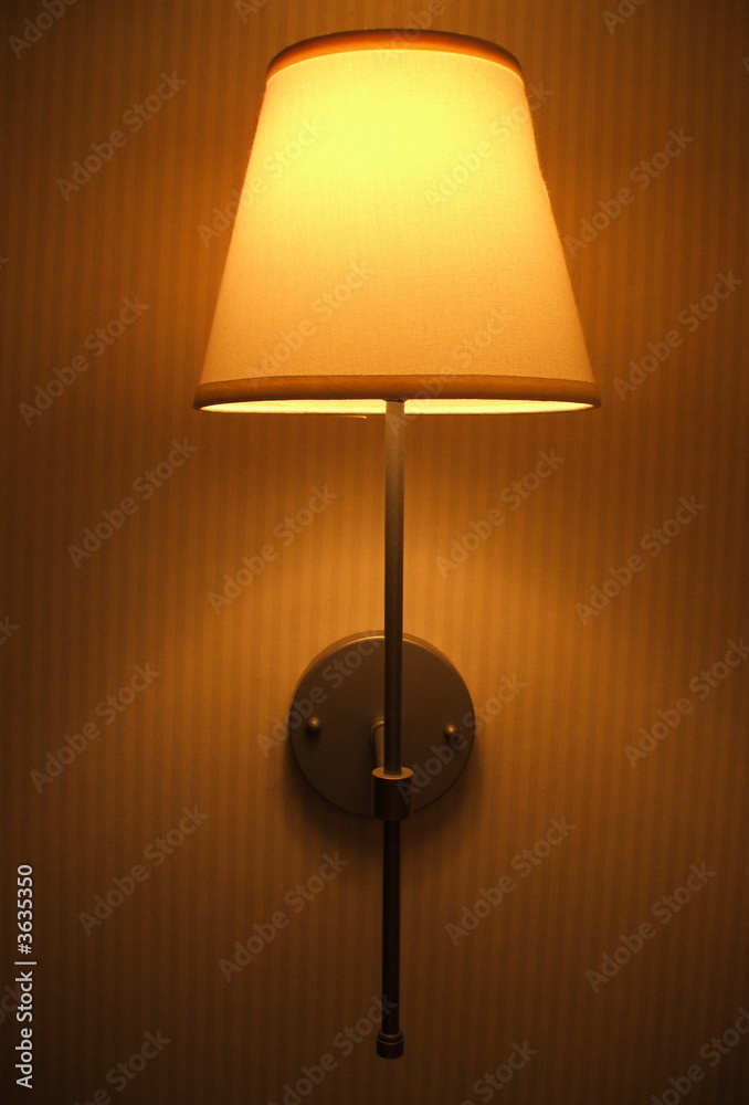 Simple lamp fixture element of room design