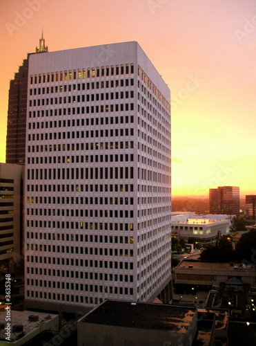 Skyline of Midtown Atlanta Georgia During Sunset photo