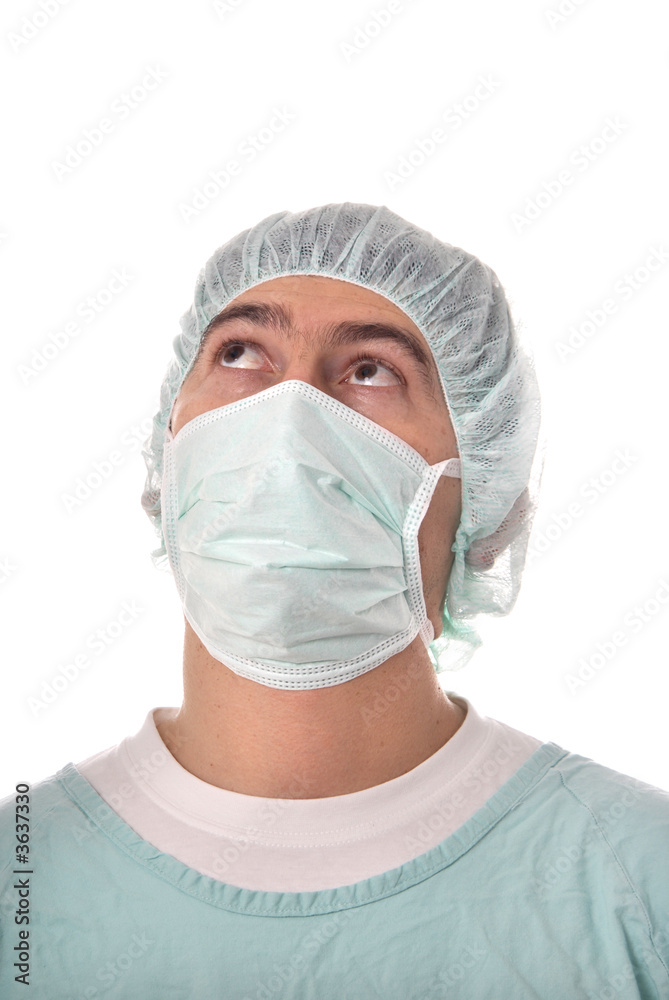 young male nurse, isolated on white background young male nurse, isolated on white background