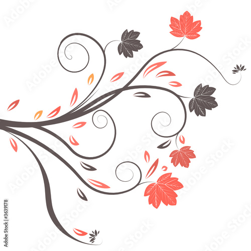 beautiful abstract vector floral design