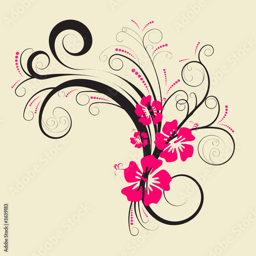 abstract vector flower illustration